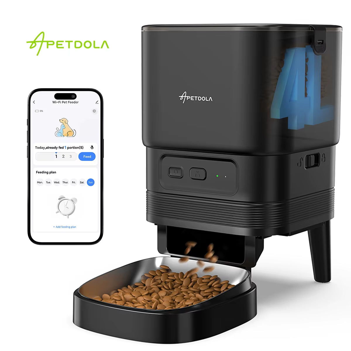Automatic Cat Feeder Smart Pet Feeder Dog Slow Food Machine with Timed Quantitative  FDG30 Automatic Cat Food Dispenser