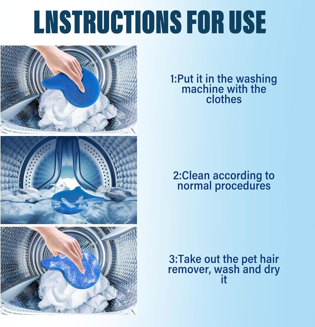 4PCS Pet Hair Remover for Laundry, Reusable Laundry Pet Hair Catcher Lint Remove