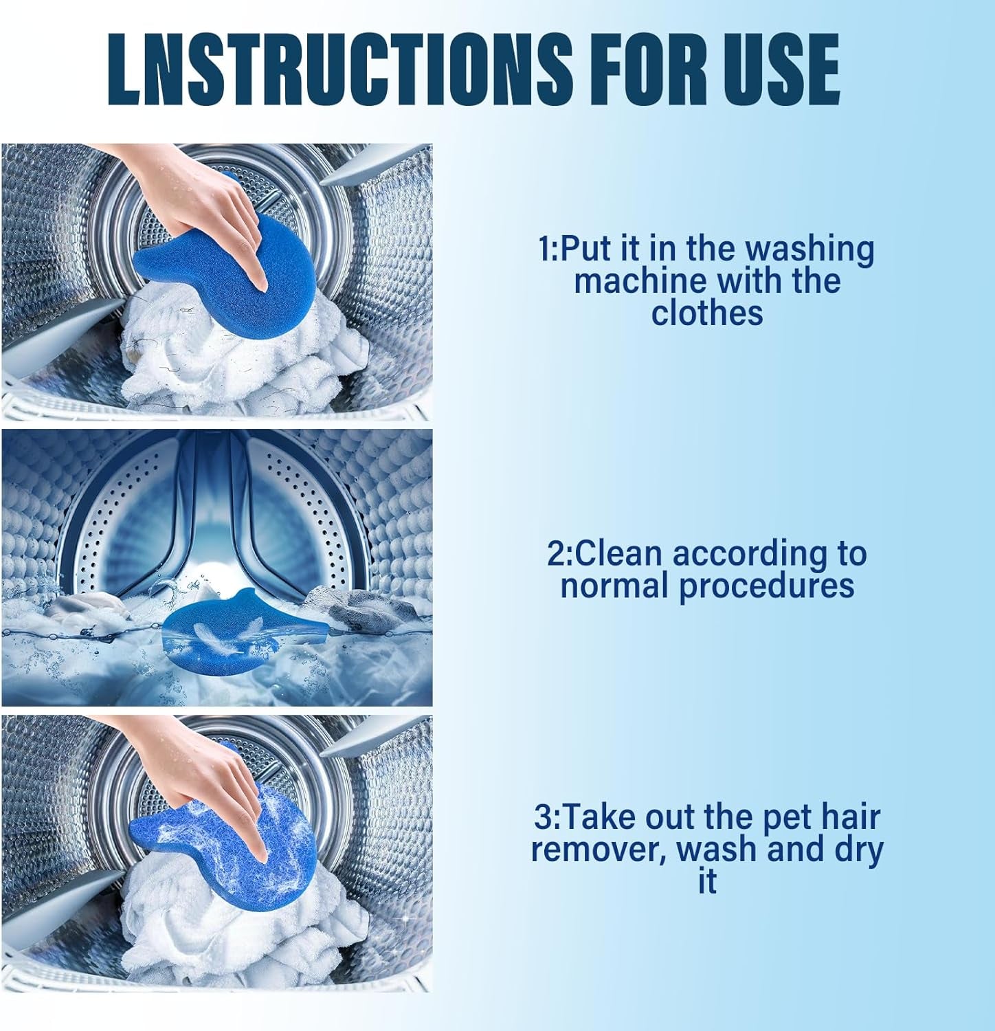 4PCS Pet Hair Remover for Laundry, Reusable Laundry Pet Hair Catcher Lint Remove