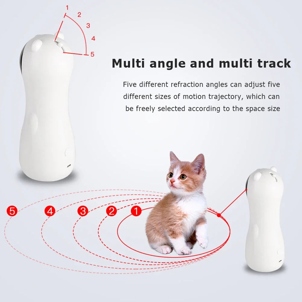 Automatic Cat Toys Smart Interactive Teasing Laser Funny LED Laser Rotating Pet Electronics Cat Toy USB Charge Cat Accessories