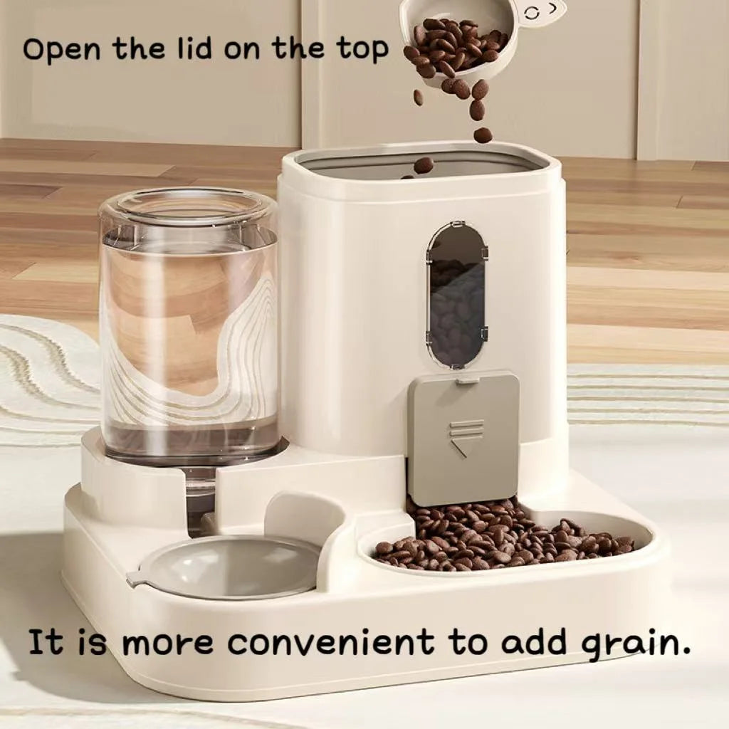Pet Feeding and Drinking Integrated Automatic Water Feeder Automatic Feeder Cat Water Food Pet Bowl Automatic Food