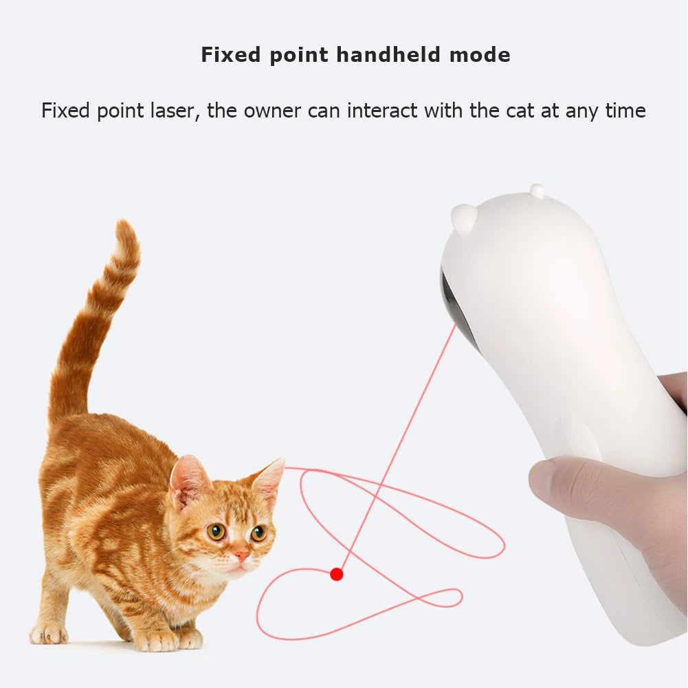Automatic Cat Toys Smart Interactive Teasing Laser Funny LED Laser Rotating Pet Electronics Cat Toy USB Charge Cat Accessories
