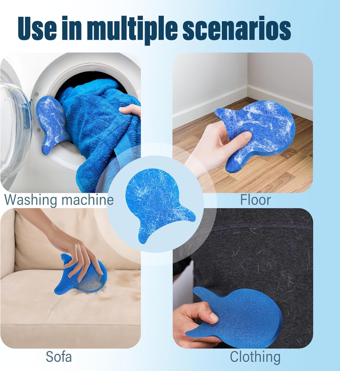 4PCS Pet Hair Remover for Laundry, Reusable Laundry Pet Hair Catcher Lint Remove