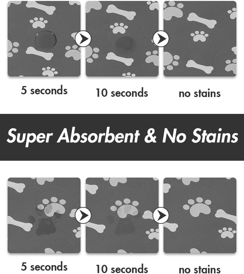 Pet Feeding Mat-Absorbent Dog Food Mat-Mat for Food and Water-No Stains Quick Dr