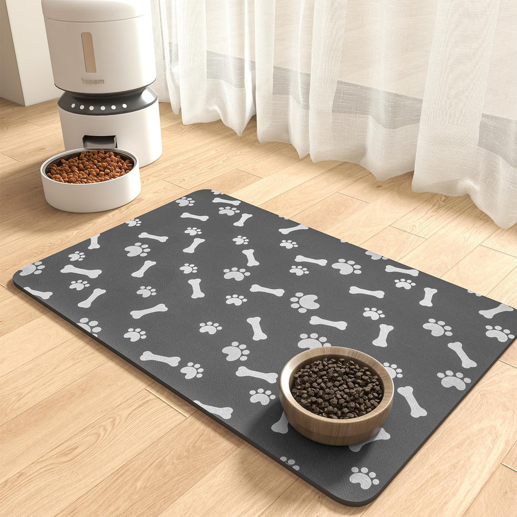 Pet Feeding Mat-Absorbent Dog Food Mat-Mat for Food and Water-No Stains Quick Dr