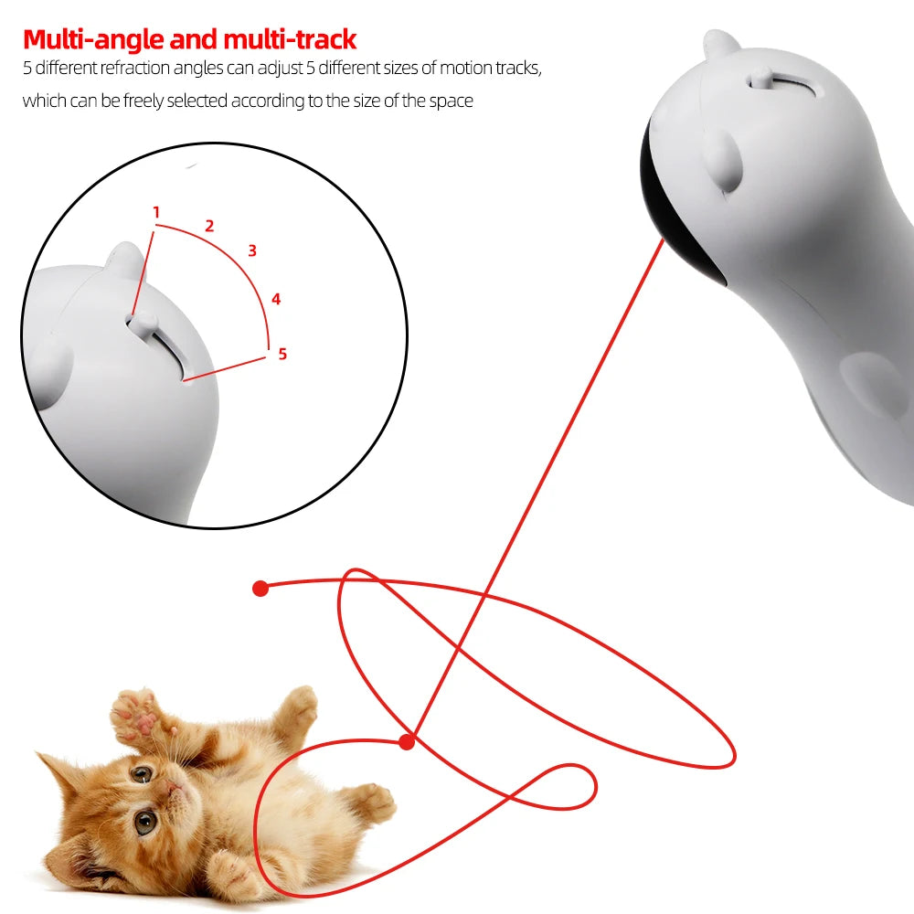 Automatic Cat Toys Smart Interactive Teasing Laser Funny LED Laser Rotating Pet Electronics Cat Toy USB Charge Cat Accessories