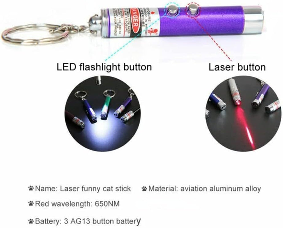 Cat Toys Laser Pointer Teaser Flashlight Funny Dog Pet Light LED Infrared US