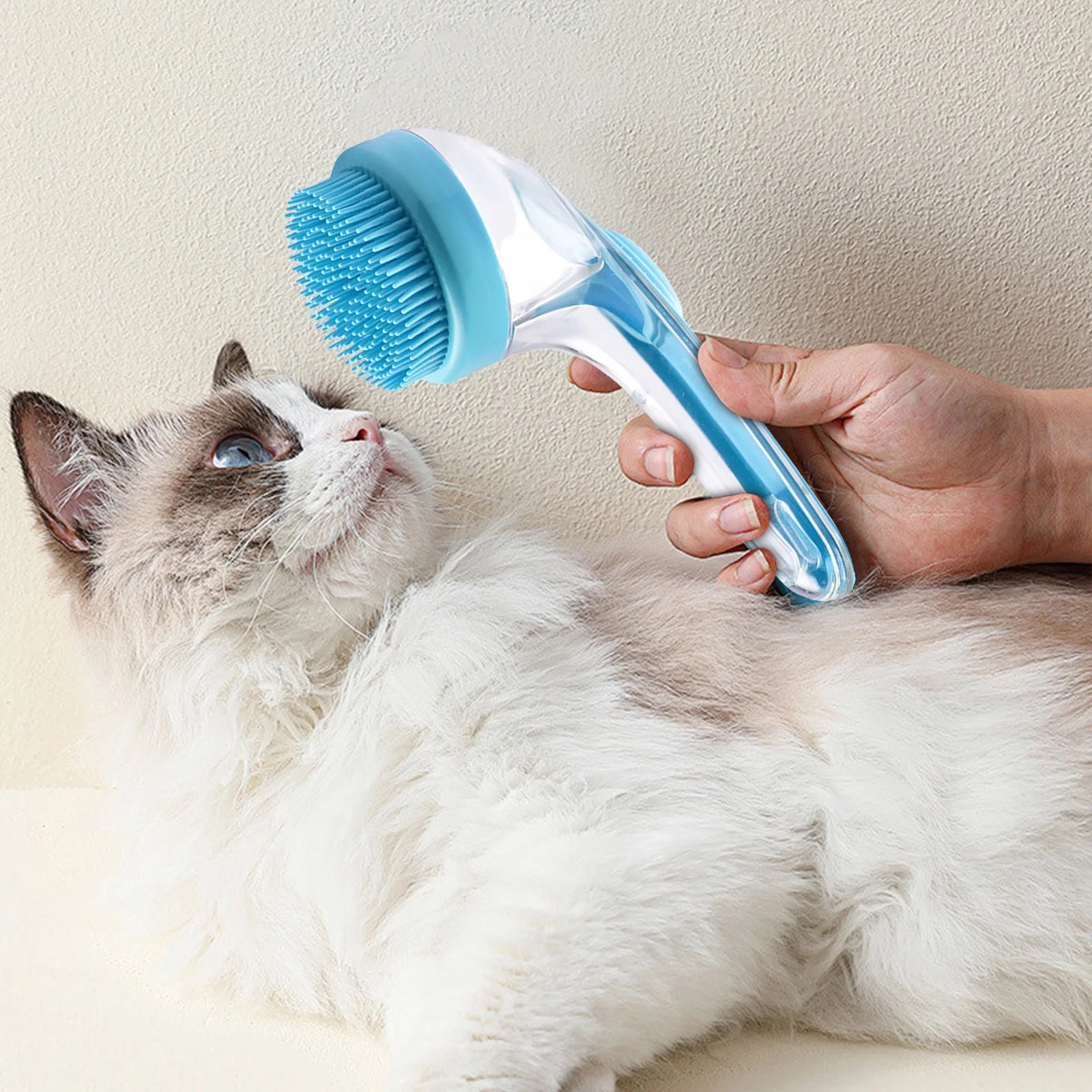 Deals of the Day Clearance!  Pet Bathing Brush with Liquid Release for Cats and Dogs, Convenient Bathing Tool for Pet Cleaning, Soft Bristles for Gentle Grooming, Home and Outdoor Use