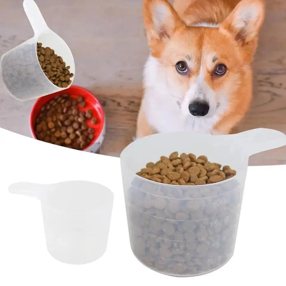 200G Pet Food Shovel Transparent Feeding Scoop Multifunctional Cat Dog Food Measuring Spoon Pet Supplies Dog Food Measure Cup