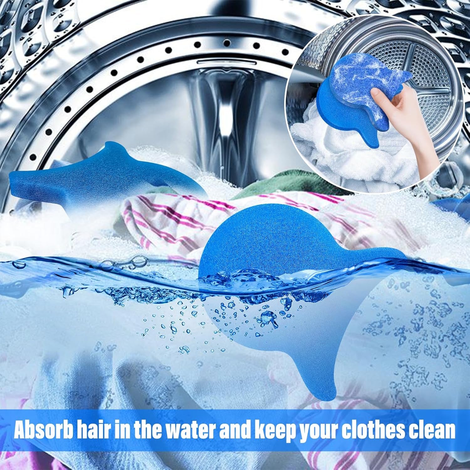 4PCS Pet Hair Remover for Laundry, Reusable Laundry Pet Hair Catcher Lint Remove