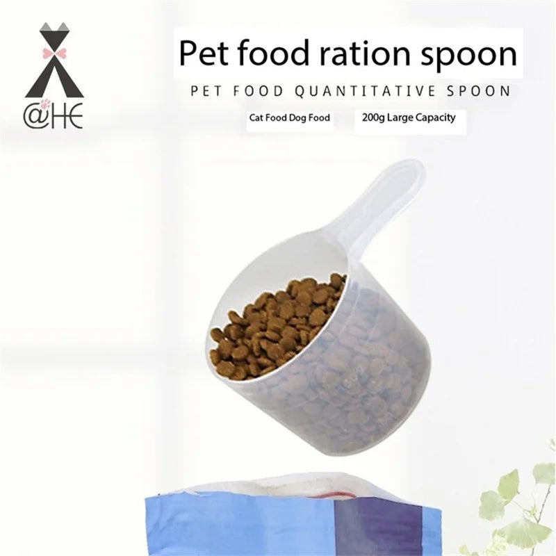 200G Pet Food Shovel Transparent Feeding Scoop Multifunctional Cat Dog Food Measuring Spoon Pet Supplies Dog Food Measure Cup