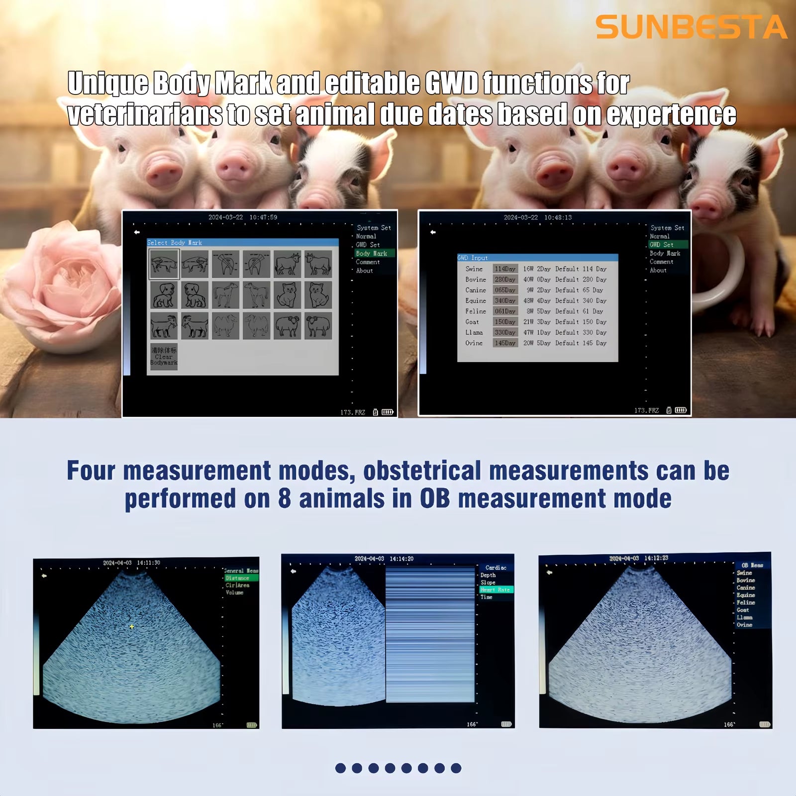 Goat Pregnancy Tester Animal USG Pig Ultrasound Scanner Goat Ultrasound Machine Portable Ultrasound
