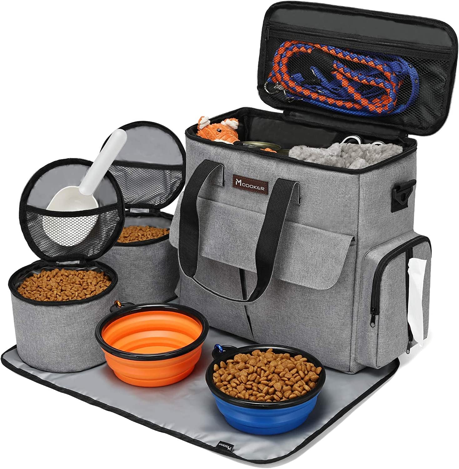 Dog Travel Bag, Weekend Pet Travel Set for Dog and Cat, Airline Approved Tote Or